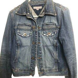 Vintage Tommy Hilfiger Cropped Denim Jacket Size S Unisex Y2K